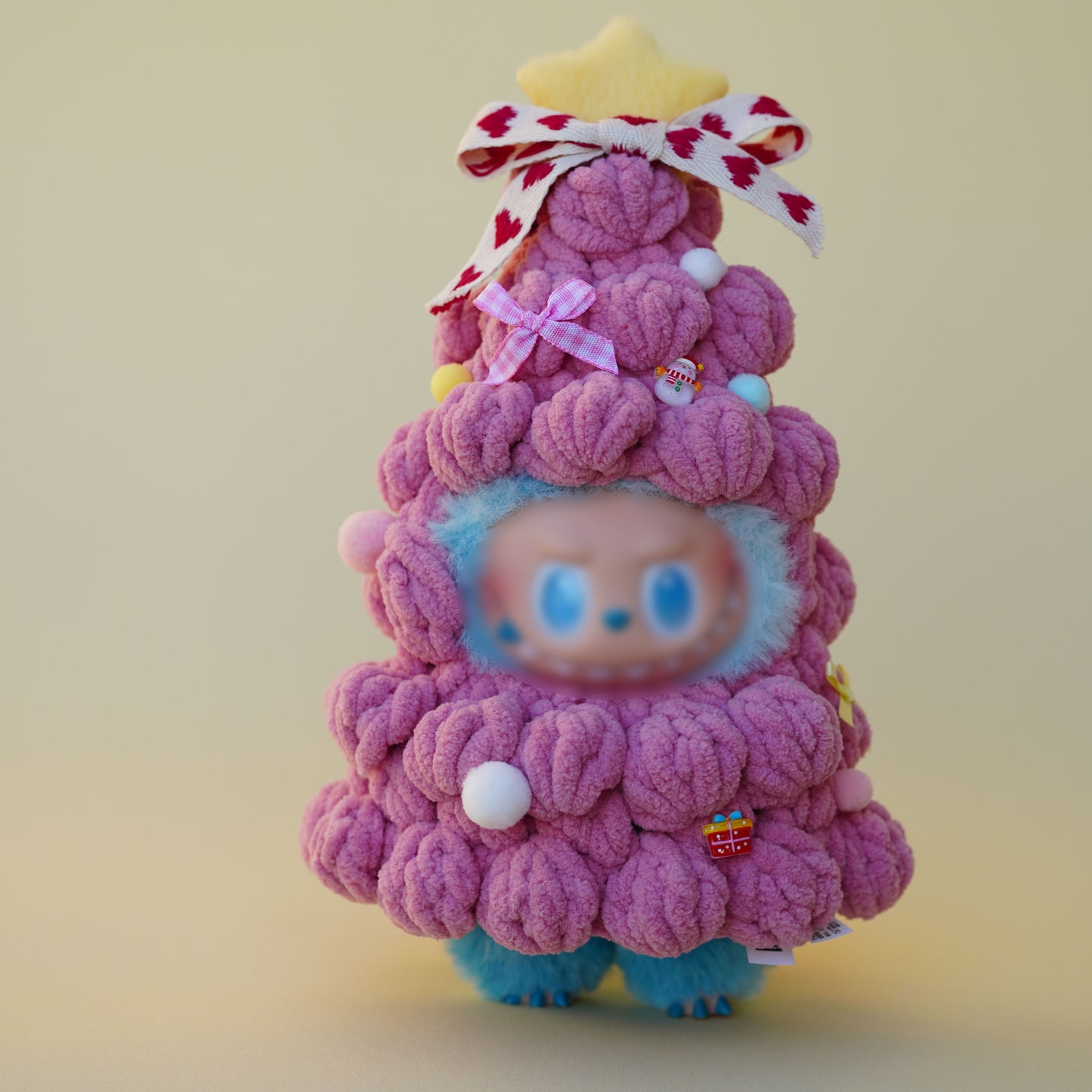 Handmade Christmas Tree Outfit for Labubu 6.7" – Cute Holiday Costume, Doll Clothes (No Doll)