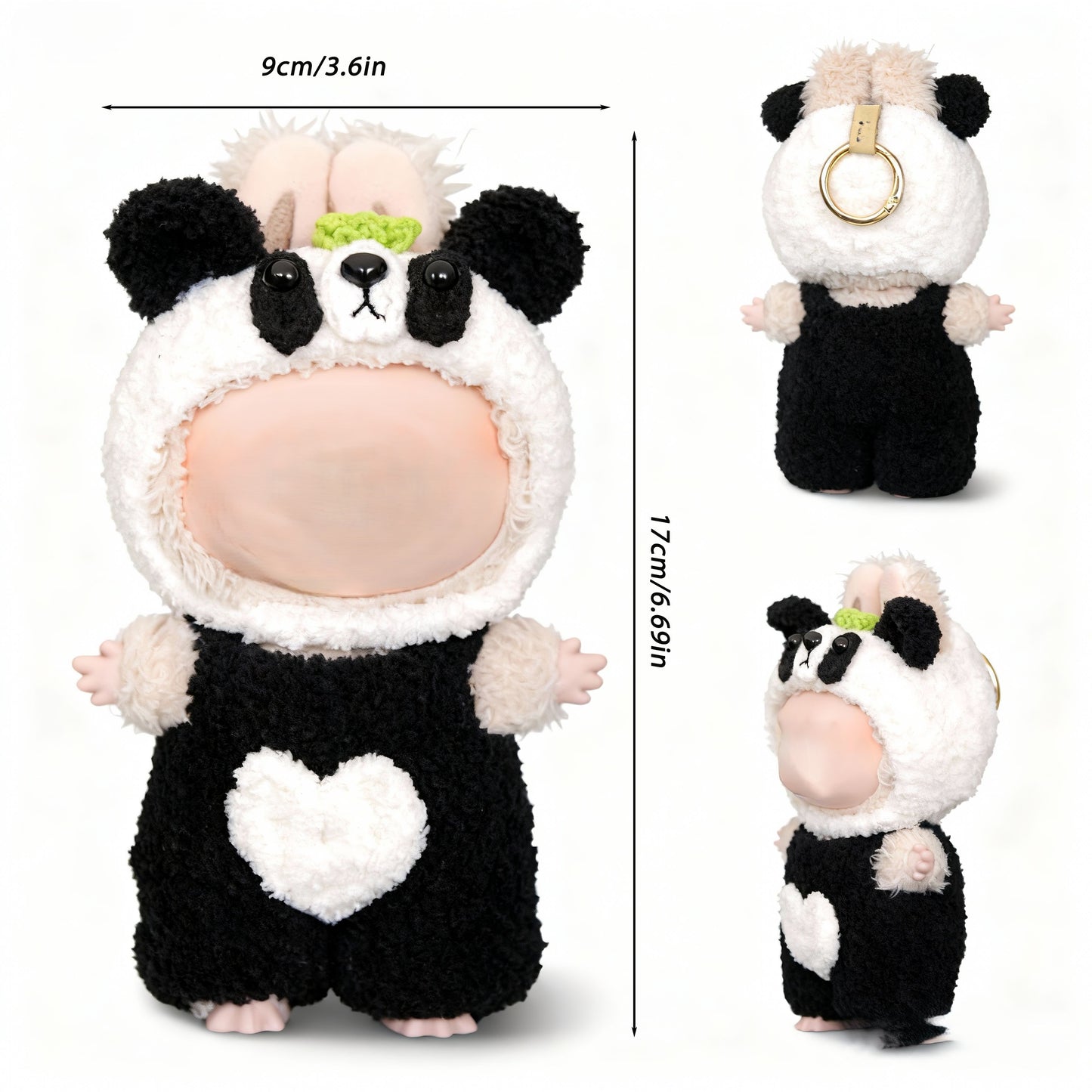 Clothes for LABUBU 17cm Doll (NO Doll),Hand-Crocheted with Yarn,Accessories for LABUBU,Custom-Made for LABUBU,Outfit for LABUBU,Decorative Outfit Bag Charm