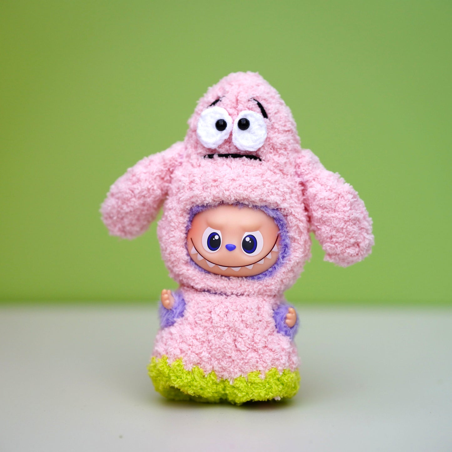 2026 New Hand-Crocheted Outfit for Labubu Pin for Love10cm Doll (Doll Not Included), Mini Doll Clothes, Decorative Bag Charm